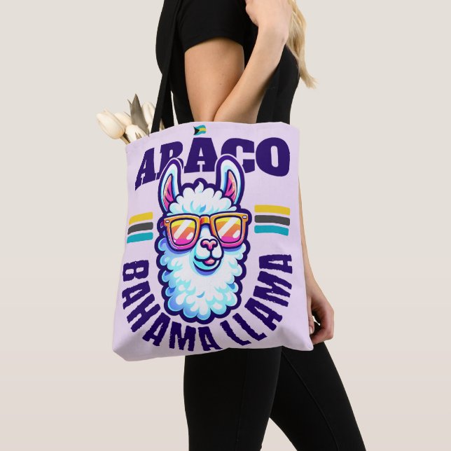 Bolso De Tela Regalo de recuerdo de Bahamas: Abaco Bahamas Llama (Detalle)