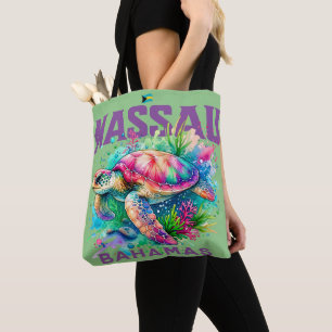 Bolso De Tela Regalo de recuerdo de Bahamas: Tortuga marina de N