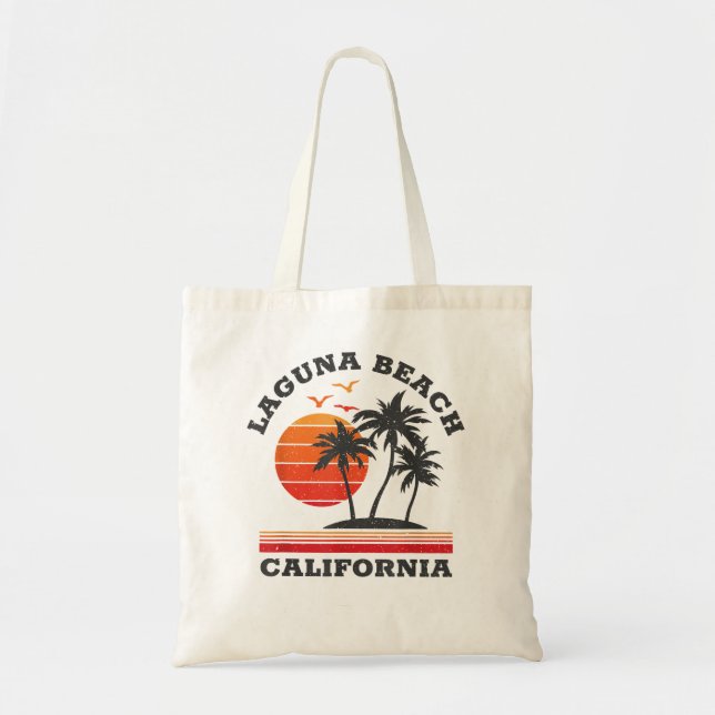 Bolso De Tela Regalo de recuerdo de Laguna Beach California Retr (Frente)