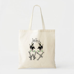 Bolso De Tela Regalo de recuerdo del estado del cowboy "Why WY"