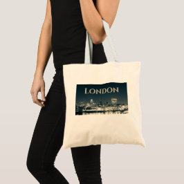 Bolso De Tela Regalo de recuerdo urbano de London Skyline Panora