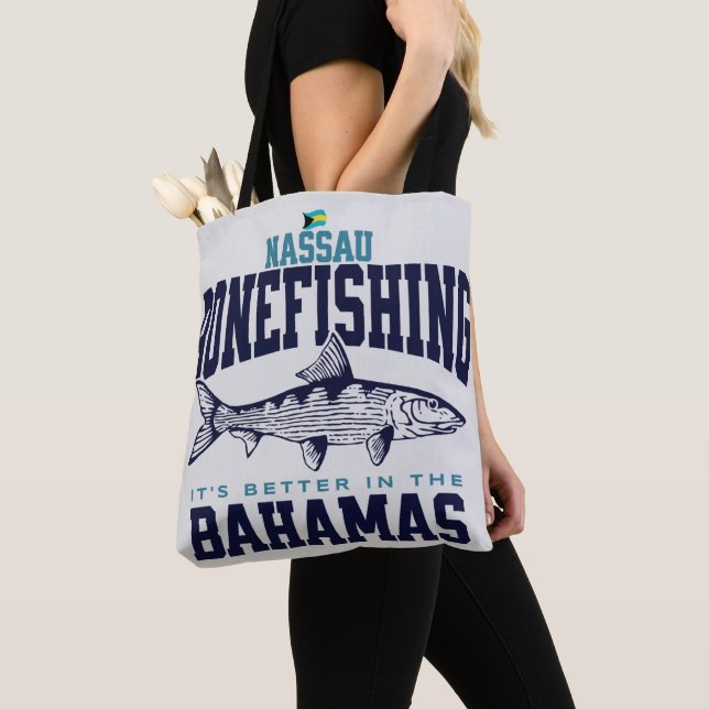 Bolso De Tela Regalo de souvenirs de las Bahamas: Bonefish de Na (Detalle)