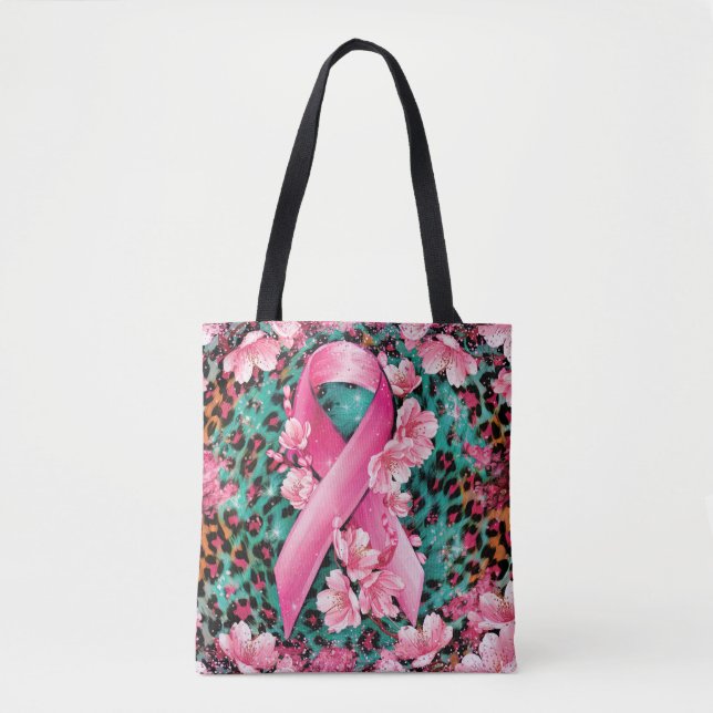 Bolso De Tela Regalo de textura de piel de animal floral de cánc (Anverso)