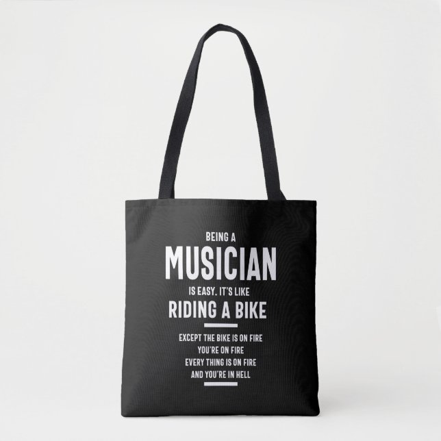 Bolso De Tela Regalo de títulos de trabajo de músico (Anverso)
