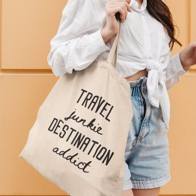 Bolso De Tela Regalo de viaje Junkie Destination Addict Wanderlu (Grab yours now and let your wanderlust shine!)