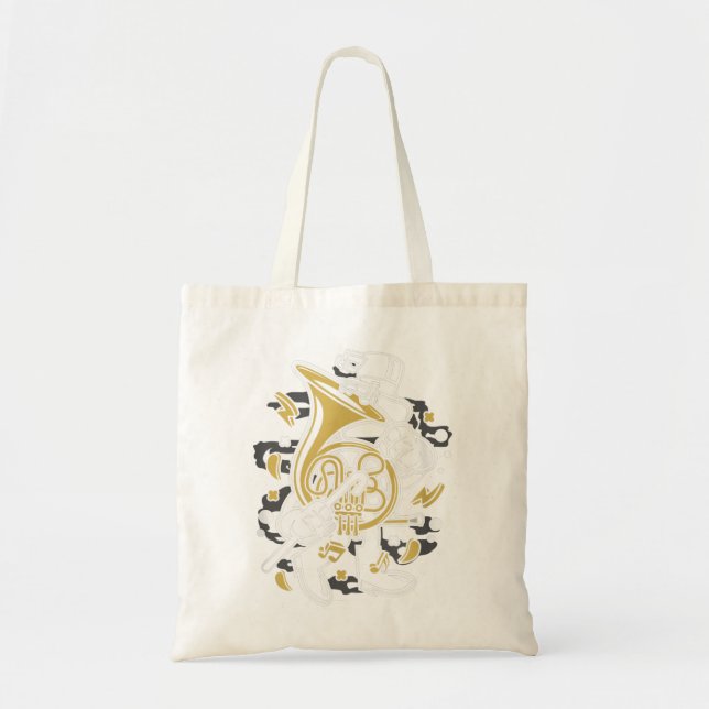 Bolso De Tela Regalo del Cuerno Francés para Chicas divertidos d (Frente)