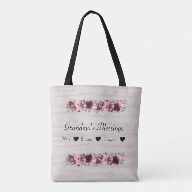 Bolso De Tela Regalo del día de los abuelos para las bendiciones (Reverso)