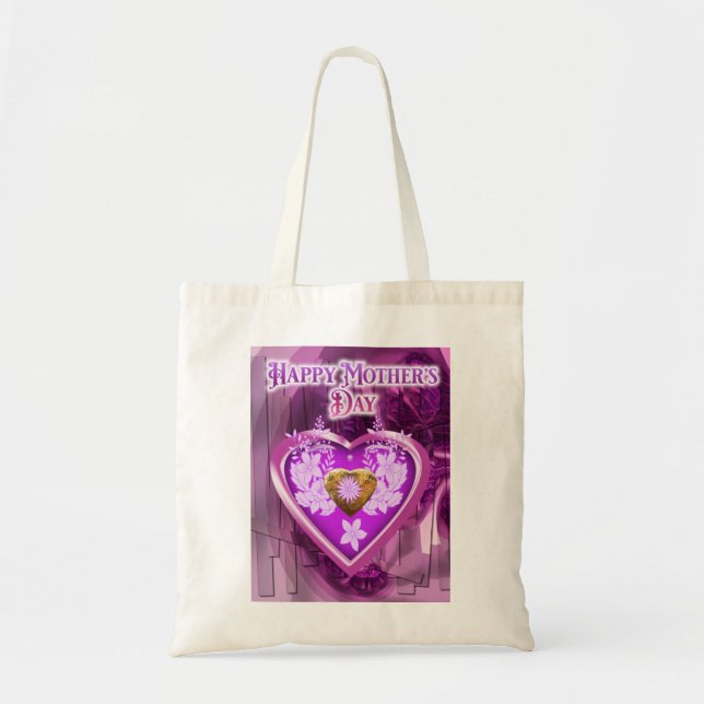 Bolso De Tela Regalo del Feliz Día de la Madre (Frente)