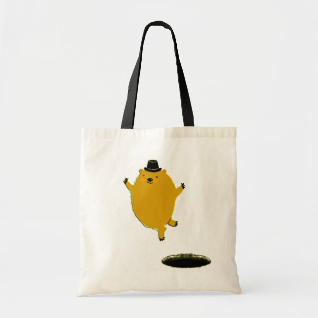 Bolso De Tela Regalo del Feliz Día de la Marmota (Frente)