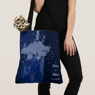 Bolso De Tela Regalo del Fiesta de la bandeja de pintura azul re