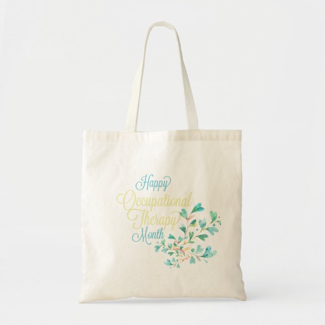 Bolso De Tela Regalo del mes de la terapia ocupacional (Frente)