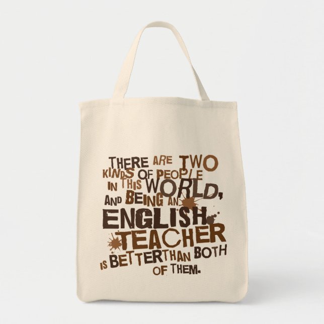 Bolso De Tela Regalo del profesor de inglés (Frente)