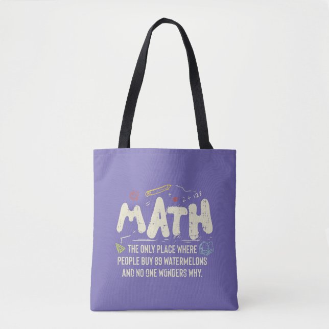 Bolso De Tela Regalo del profesor de matemáticas (Anverso)