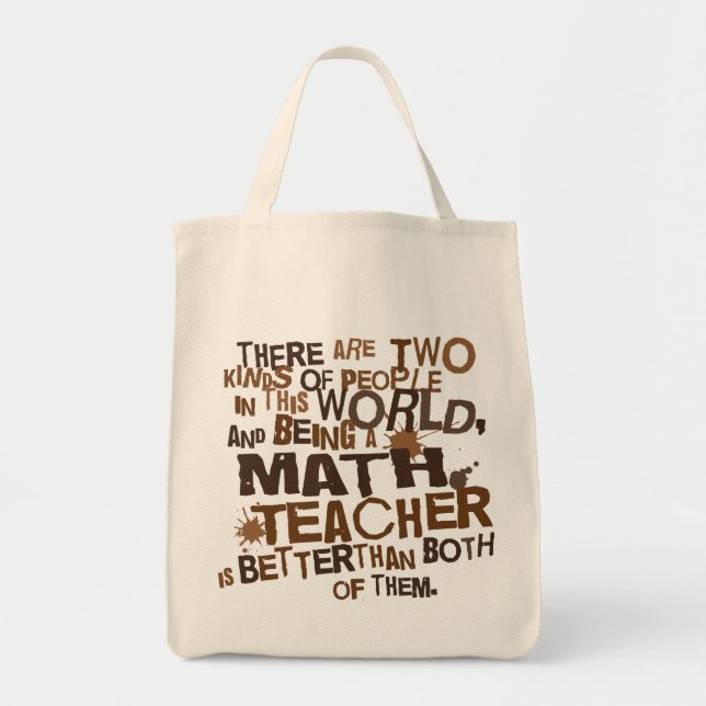 Bolso De Tela Regalo del profesor de matemáticas (Frente)