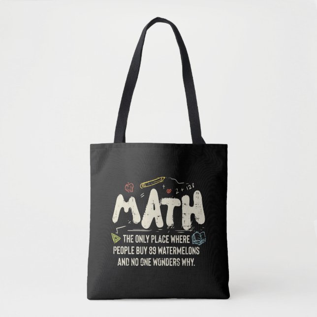 Bolso De Tela Regalo del profesor de matemáticas (Anverso)
