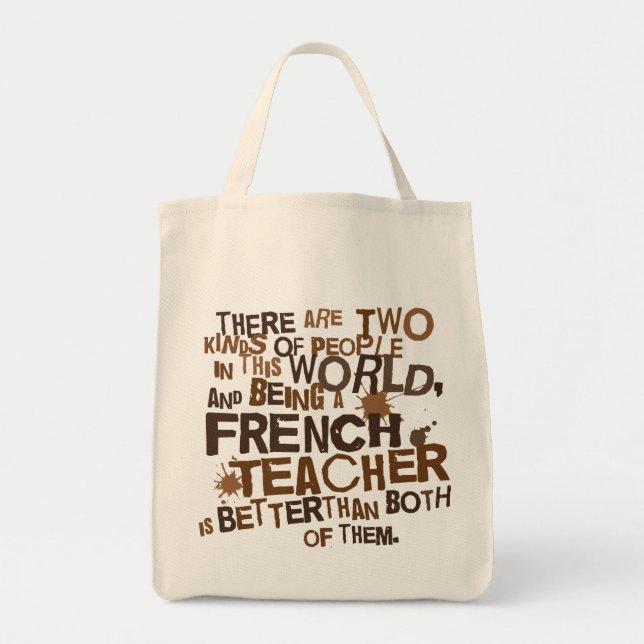 Bolso De Tela Regalo del profesor francés (Frente)