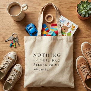 Bolso De Tela Regalo divertido del día de la madre humor vida de