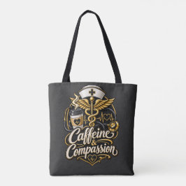 Bolso De Tela Regalo divertido para enfermeras: cafeína y compas