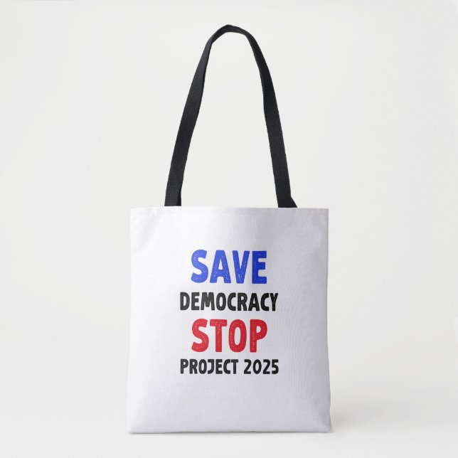 Bolso De Tela Regalo electoral de Save Democracy Stop Project 20 (Anverso)