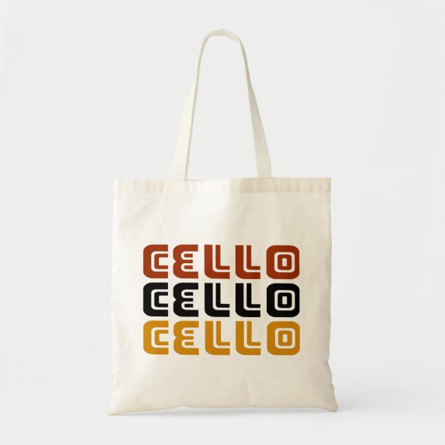 Bolso De Tela Regalo enrrollado del trío del violoncelo (Frente)