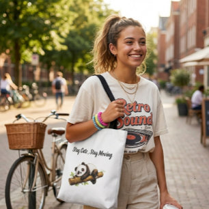 Bolso De Tela Regalo Estético Amante del Bambú Panda Elegante