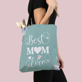 Bolso De Tela Regalo floral elegante 'Mejor Mamá de la Historia'