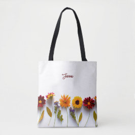 Bolso De Tela Regalo floral monograma personalizado para ella
