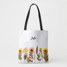 Bolso De Tela Regalo floral monograma personalizado para ella