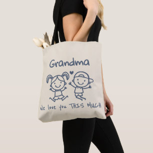Bolso De Tela Regalo gráfico divertido de Navidad te amo abuela