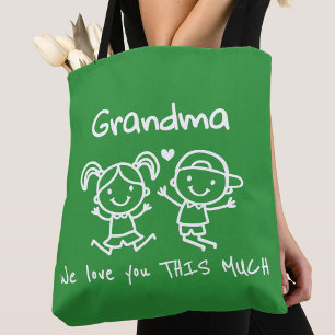 Bolso De Tela Regalo gráfico divertido de Navidad te amo abuela