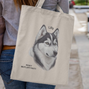 Bolso De Tela Regalo Husky Siberiano Para La Madre Husky