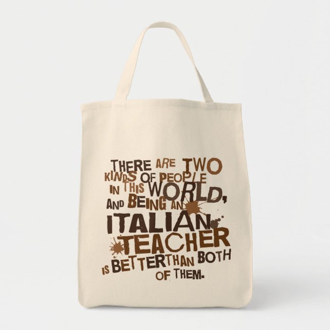 Bolso De Tela Regalo italiano del profesor (Frente)