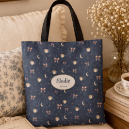 Bolso De Tela Regalo lector de luna cottagecore con nombre perso