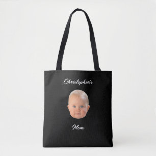 Bolso De Tela Regalo moderno minimalista para mamá con foto de b
