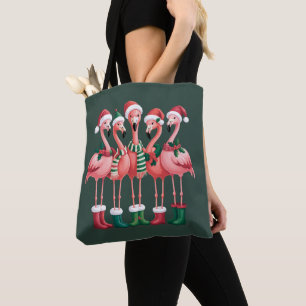 Bolso De Tela Regalo para amante de flamencos Navidad Feliz Navi