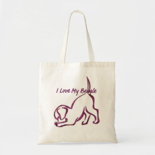 Bolso De Tela Regalo para Amante de Perro Beagle Adorable