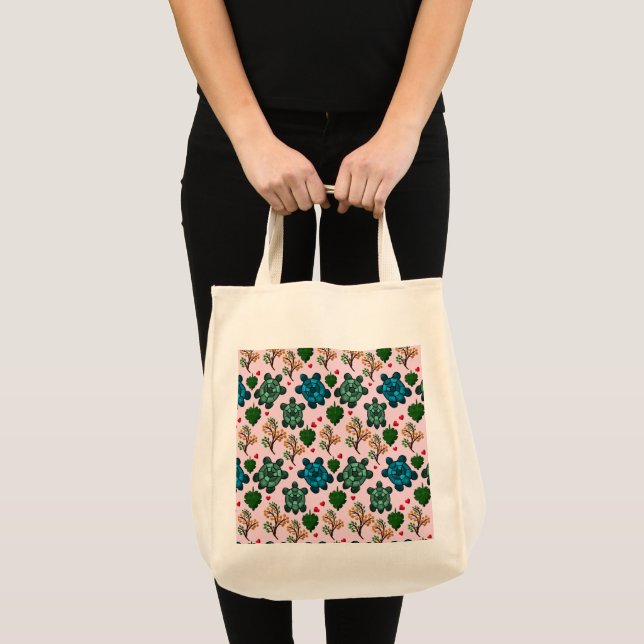 Bolso De Tela Regalo para amante de tortugas marinas, Patrón de  (Anverso (producto))