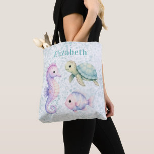 Bolso De Tela Regalo para Baby Shower Pastel Bajo El Mar