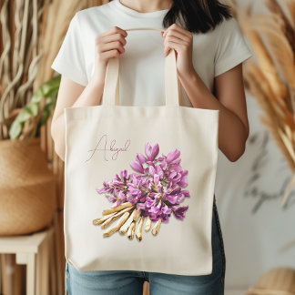 Bolso De Tela Regalo para ella Flores de Astragalus Herbal Perso