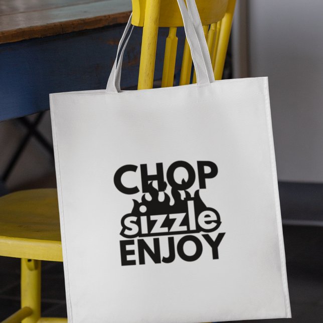 Bolso De Tela Regalo para los amantes de la comida Chop Sizzle D (Shop now and show your love for all things food-related!
)