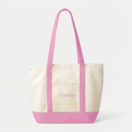 Bolso De Tela Regalo personalizado de nombre rosa
