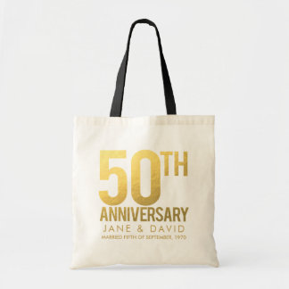Bolso De Tela Regalo personalizado del aniversario de boda del
