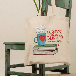 Bolso De Tela Regalo personalizado del libro Nerd para lector