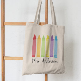Bolso De Tela Regalo personalizado del profesor de té de Crayon