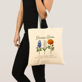 Bolso De Tela Regalo Personalizado para Abuela Flores de Nacimie