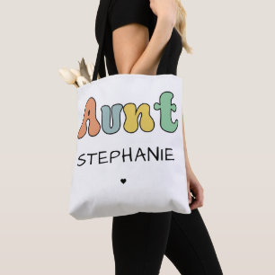 Bolso De Tela Regalo personalizado tía Retro Tía Personalizada