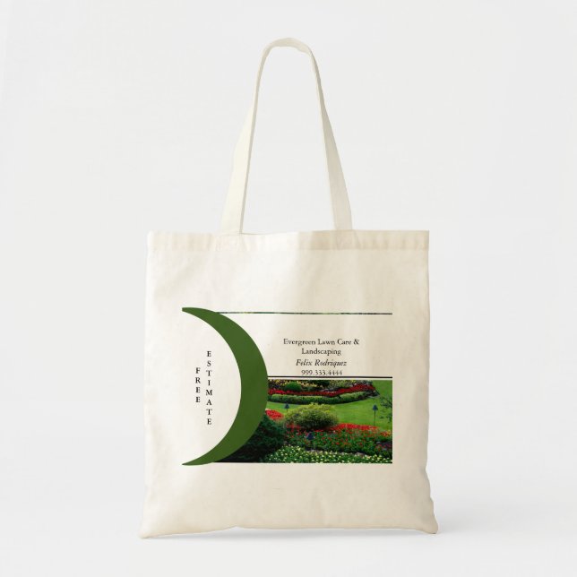Bolso De Tela Regalo publicitario de empresa de paisajismo (Frente)