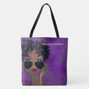 Bolso De Tela Regalo púrpura del arte negro de la hermandad de