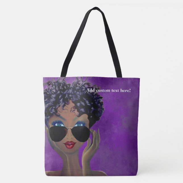 Bolso De Tela Regalo púrpura del arte negro de la hermandad de (Anverso)