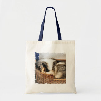 Bolso De Tela Regalos ásperos del arte del collie
